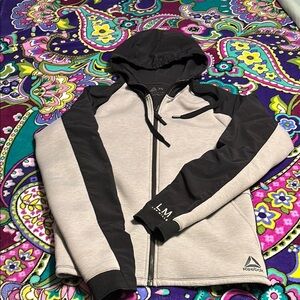 Les Mills Reebok Black and Gray Zip Up Jacket